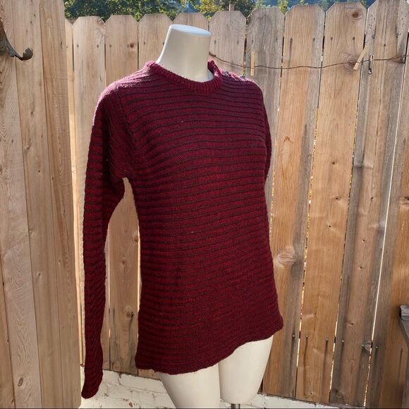 Zadig & Voltaire Red Striped Distressed Sweater size small - Picture 9 of 14